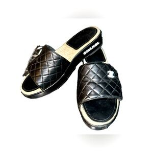 CHANEL QUILTED MULES